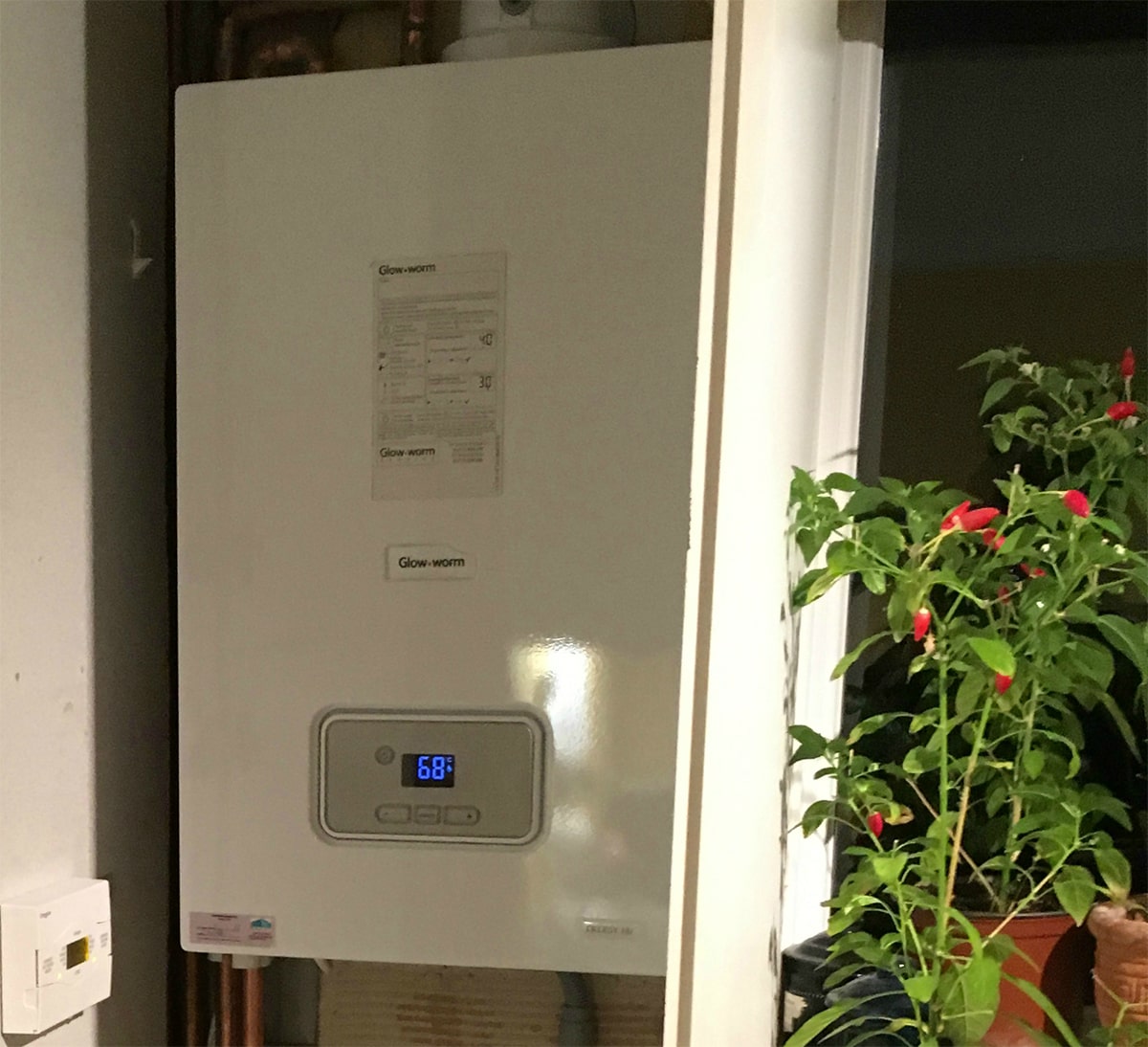 New Glow-worm energy boiler installation