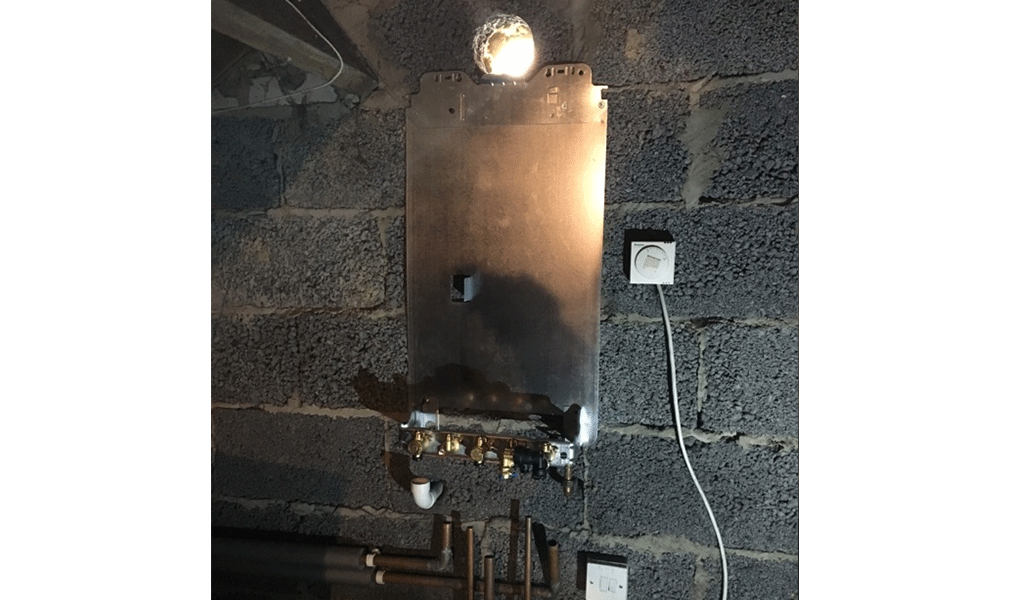 Old boiler removed