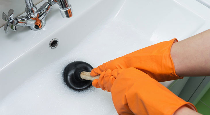 unblocking drain